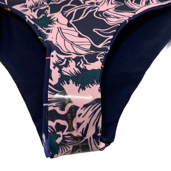 Maaji Margarita Flirt Floral Reversible Mid Rise‎ Bikini Bottom Medium - Picture 6 of 10